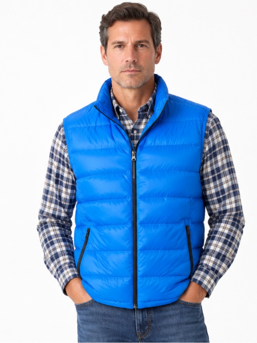 NWT $250 Outerknown Meridian Puffer Vest Victory Blue Unisex Mens XS